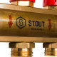 Коллектор распределительный латунный с расходомерами STOUT 11 выходов SMB 0473 000011