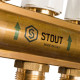 Коллектор распределительный латунный с расходомерами STOUT 11 выходов SMB 0473 000011