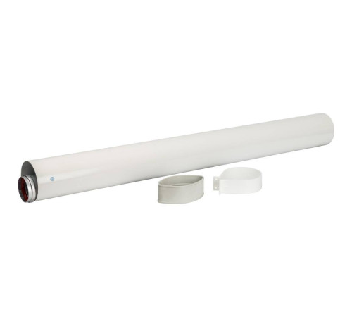 Труба коаксиальная STOUT DN60/100 1000 мм с уплотнением и хомутом SCA-6010-001000
