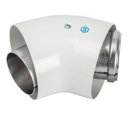 Отвод дымохода STOUT коаксиальный 45° DN 60/100 п/м SCA-6010-000045