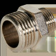 Ниппель переходной STOUT никелированный 1/2x3/8 НР-НР SFT-0004-001238