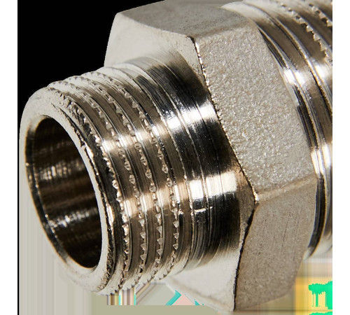 Ниппель переходной STOUT никелированный 1/2x3/8 НР-НР SFT-0004-001238