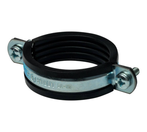 Комплект STOUT хомут с гайкой, шпилька-шуруп и дюбель 2 (59-65 мм) SAC-0020-100002