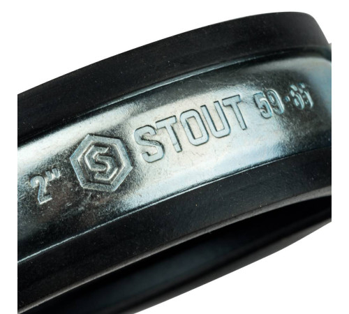 Комплект STOUT хомут с гайкой, шпилька-шуруп и дюбель 2 (59-65 мм) SAC-0020-100002