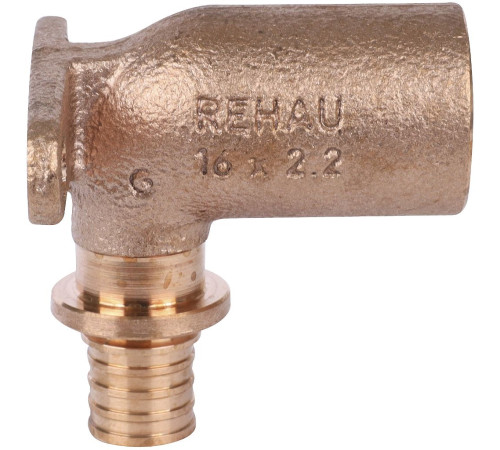Угольник настенный REHAU RAUTITAN RX+ 16-Rp 1/2 с длинным патрубком 14563621001