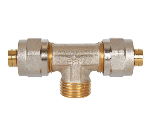 Тройник-переходник обжимной STOUT с наружной резьбой 16х1/2х16 SFS-0011-001216