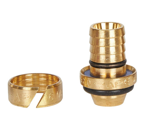 Тройник-переходник обжимной STOUT с наружной резьбой 16х1/2х16 SFS-0011-001216