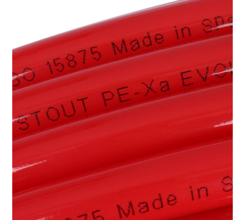 Труба из сшитого полиэтилена STOUT PEX-a/EVOH 20х2.0 мм красная бухта 500 м SPX-0002-502020