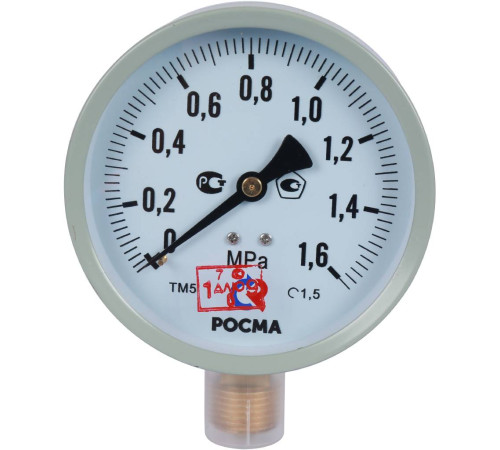 Манометр радиальный РОСМА ТМ-510Р.00 100 мм 1.6 МПа G1/2 00000006818
