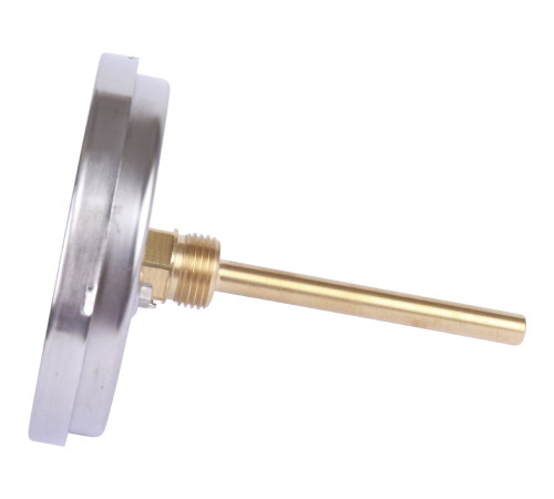 Термометр биметаллический Росма БТ-51.211 100 мм 120 °C осевой шток 100х6 мм G1/2 00000002539