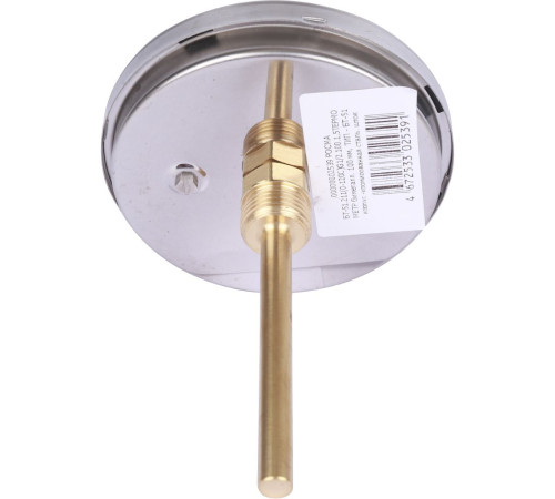 Термометр биметаллический Росма БТ-51.211 100 мм 120 °C осевой шток 100х6 мм G1/2 00000002539