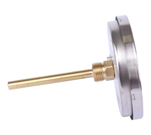 Термометр биметаллический Росма БТ-51.211 100 мм 120 °C осевой шток 100х6 мм G1/2 00000002539