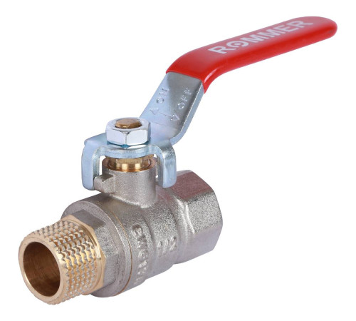 Кран шаровой ROMMER 1/2 ВР/НР ручка рычаг RBV-0002-0210315