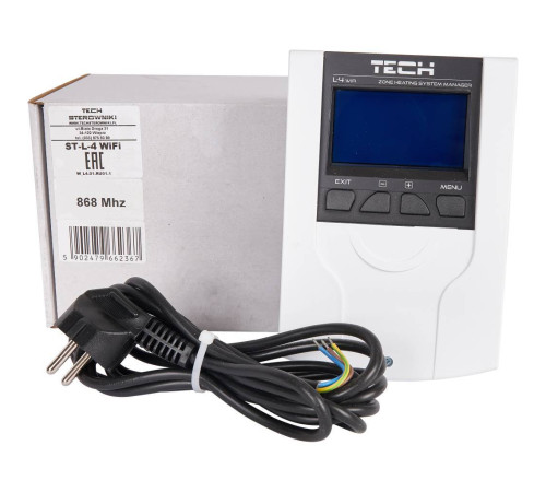 Беспроводной контроллер для водяного теплого пола TECH L-4 белый L-4