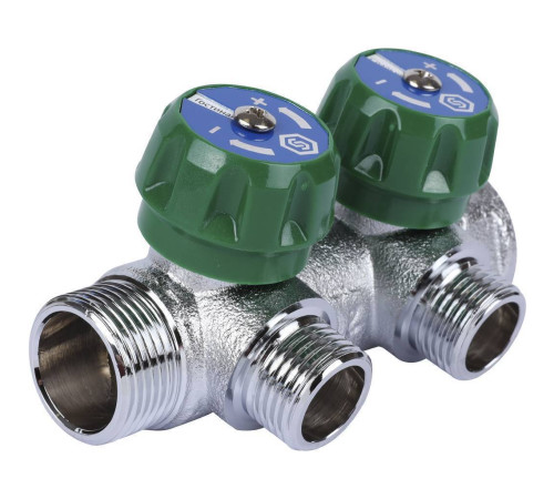 Коллектор регулирующий STOUT 3/4 2 отвода 1/2 плоское уплотнение SMB-6849-341202