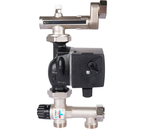 Насосно-смесительный узел STOUT SDG-0120 20-55°C с насосом Grundfos UPSO 25-65 130 мм SDG-0120-005011