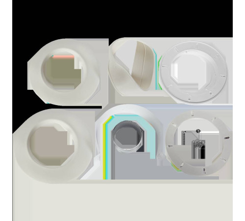 Комплект дымохода ROMMER Стандарт универсальный 60/100 900 мм RCA-6010-250900