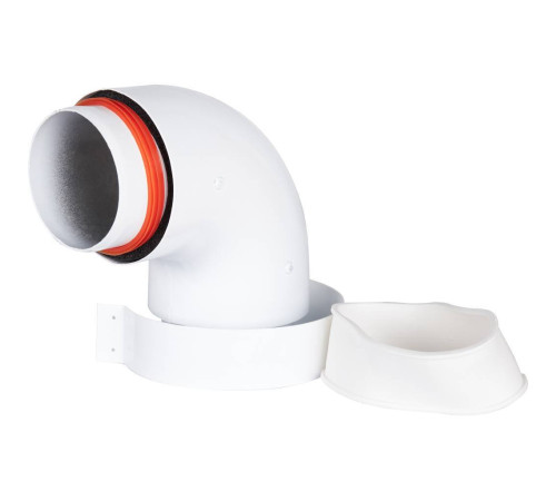 Отвод дымохода утепленный ROMMER 80/100 мм 90° RCA-0080-800090