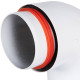 Отвод дымохода утепленный ROMMER 80/100 мм 90° RCA-0080-800090