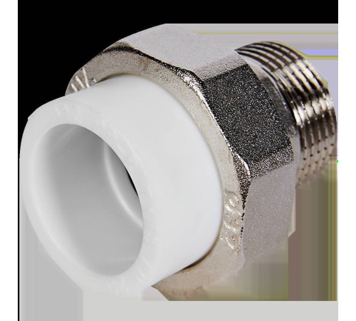 Муфта комбинированная разъемная Pro Aqua PP-R 32x1 НР Белая PA21018