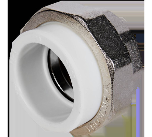 Муфта комбинированная разъемная Pro Aqua PP-R 50x2 ВР белая PA20023