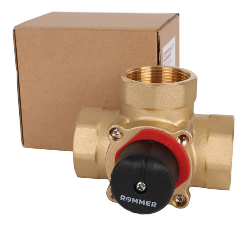 Клапан смесительный трехходовой ROMMER 1 1/2 Kvs 25 RVM-0003-025040