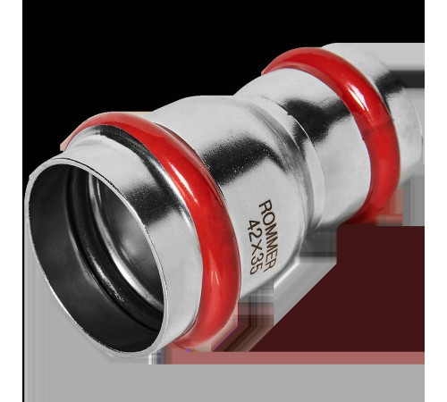 Муфта переходная ROMMER из нержавеющей стали пресс 42х35 мм RSS-0018-004235