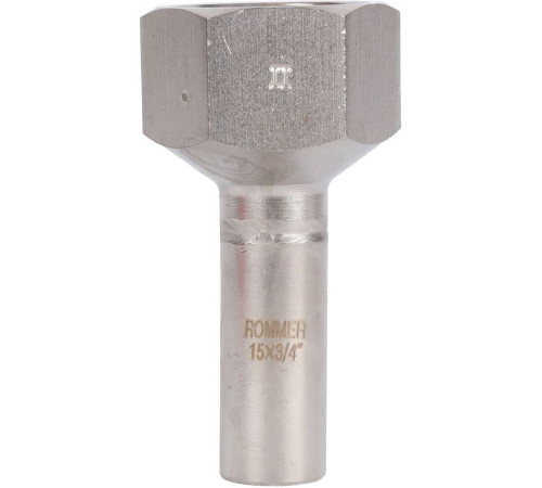 Вставка переходная НПр-ВР ROMMER 15x3/4 нержавеющая сталь RSS-0023-001534