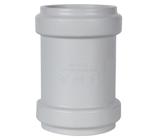 Муфта канализационная бесшумная двухраструбная STOUT 58 мм SKB-0006-000058