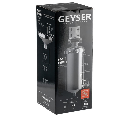 Корпус фильтра Гейзер Премьер 10BB 1 для горячей и холодной воды 50754