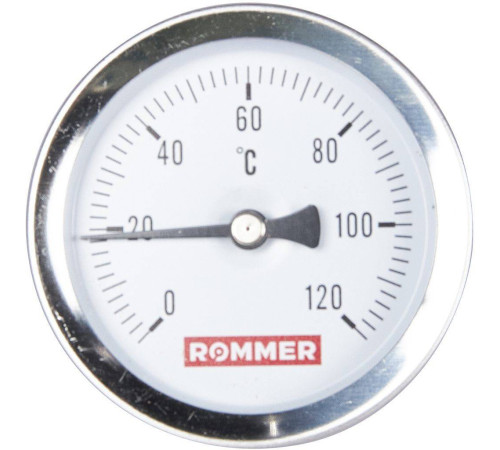 Термометр биметаллический аксиальный ROMMER 63/50 мм 1/2 0-120 °C RIM-0001-635015