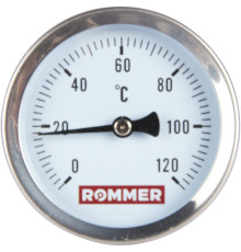 Термометр биметаллический аксиальный ROMMER 63/75 мм 1/2 0-120 °C RIM-0001-637515