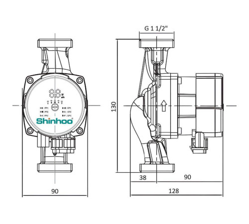 Циркуляционный насос Shinhoo MASTER S 25-6 130 мм 71111001
