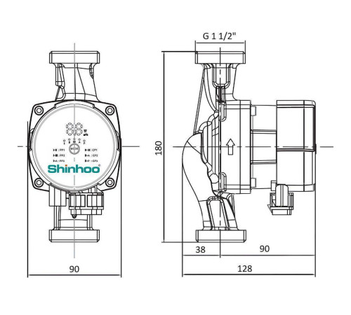 Циркуляционный насос Shinhoo MASTER S 25-4 180 мм 71111002