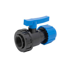 Кран шаровой компрессионный Политэк разъемный 20 мм х 1/2 ВР 554222012