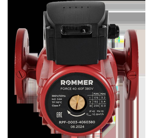 Насос циркуляционный фланцевый ROMMER FORCE 40-60F 380В RPF-0003-4060380