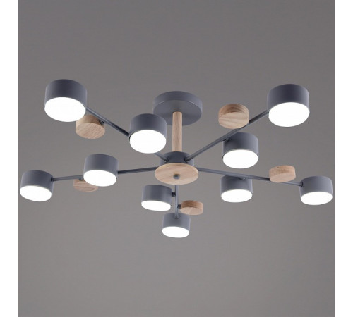 Люстра на штанге 03758-0.3-10 GREY+WOOD GX53