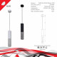 Подвесной светильник Reluce Technical 16009 16009-0.9-001LD 300mm GU10 BK