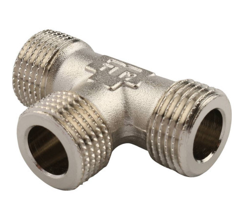 Тройник резьбовой Tiemme НН никелированный 1/2 1500233