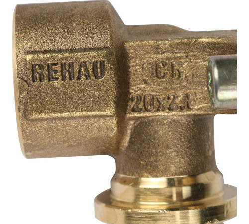Угольник настенный REHAU RAUTITAN RX+ 20-Rp 1/2 с коротким нарезным патрубком 14563591001