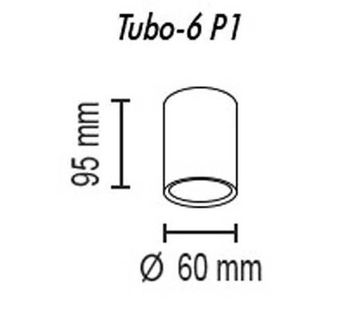 Накладной светильник TopDecor Tubo6 Tubo6 P1 27