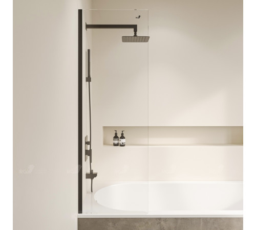 Шторка на ванну RGW SC-056-8B 500 мм профиль черный 35110562850-14