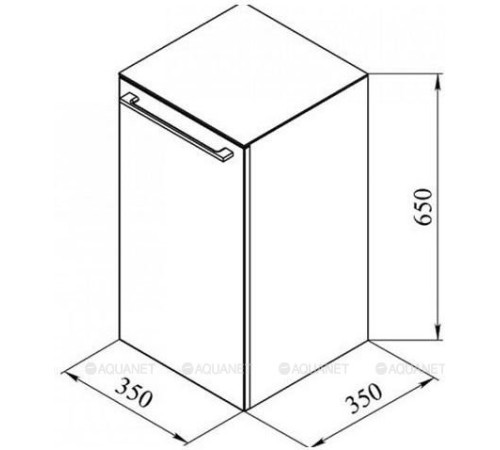 Шкаф нижний De Aqua Тока 2 L левый белый 167404