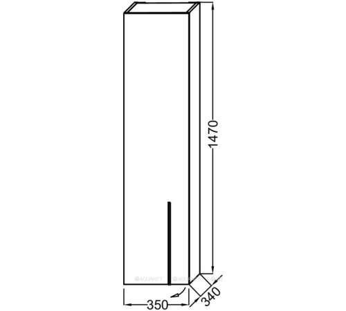 Шкаф-пенал Jacob Delafon Nouvelle Vague 35 см левый пыльная роза сатин EB3047G-S42