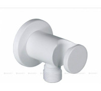 Шланговое подсоединение с держателем Paffoni TONDO 1/2 белый матовый ZSUP031BO