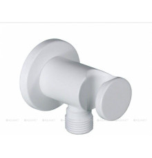 Шланговое подсоединение с держателем Paffoni TONDO 1/2 белый матовый ZSUP031BO