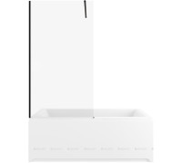 Шторка на борт ванны Allen Brau Infinity 3 800 мм прозрачное стекло 3.21063.BBA