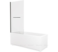 Шторка на борт ванны Allen Brau Priority 800x1500 мм Optiwhite черн. браш. ал. 3.31022.BBA