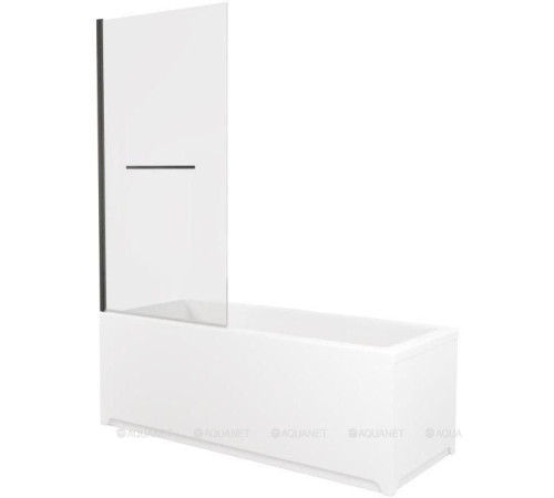 Шторка на борт ванны Allen Brau Priority 800x1500 мм Optiwhite черн. браш. ал. 3.31022.BBA