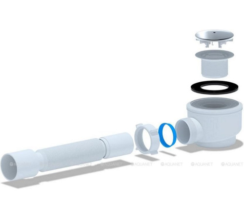 Сифон для душевого поддона АНИ Пласт E415C 40/50 мм хром E415C